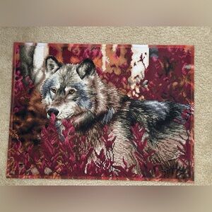COMPLETED Wolf in nature diamond painting